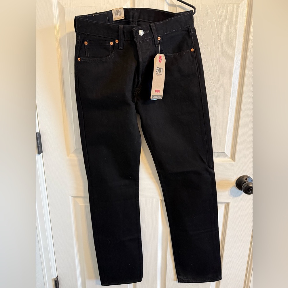 NWT  Levi's 501 Men's Black Jeans